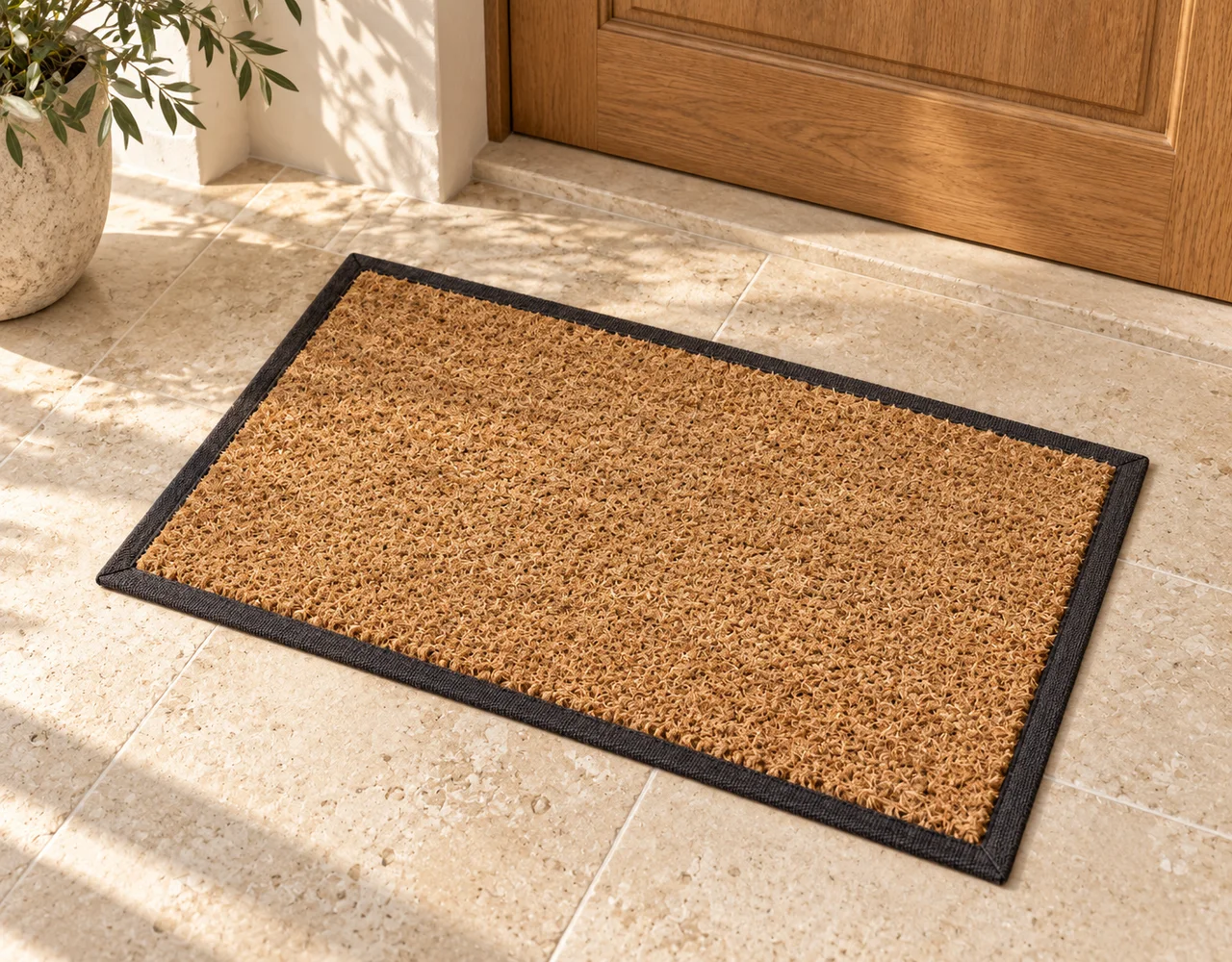 Entrance mats in a warm neutral editorial setting