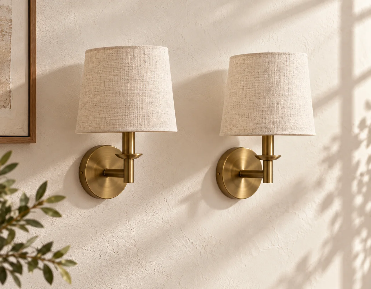 Wall lights & sconces in a warm neutral editorial setting